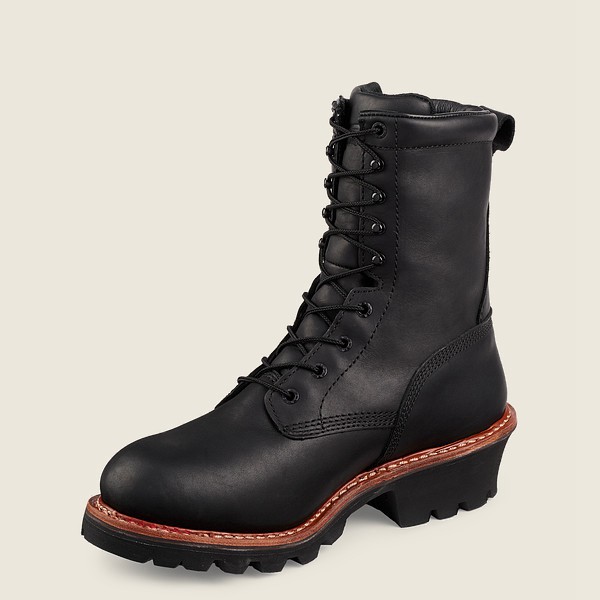 Botas de Seguridad Red Wing Hombre Negros - Loggermax - 9-Inch Insulated Waterproof Toe - 528-EJUABK